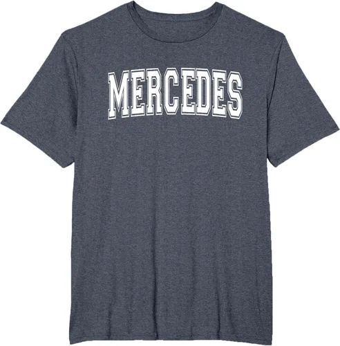 Vista 91 de MERCEDES TX TEXAS USA - Camiseta deportiva vintage estilo Varsity, Negro, S