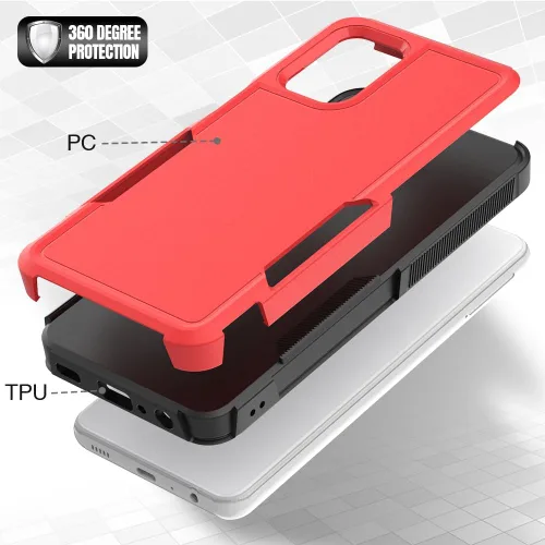 Vista 301 de Jeylly Compatible con Samsung Galaxy A22 5G Funda, Funda Samsung A22 5G con 2pcs protectores de pantalla de vidrio templado