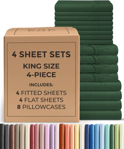 Vista 271 de Pack of 2, Twin Size 3 Piece Sheet Set - Breathable & Cooling - White