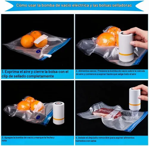 Vista 7 de Juego de 42 selladores al vacío Sous Vide, 30 bolsas reutilizables, 5 clips y clips de sellado para cocinas Anova, Joule