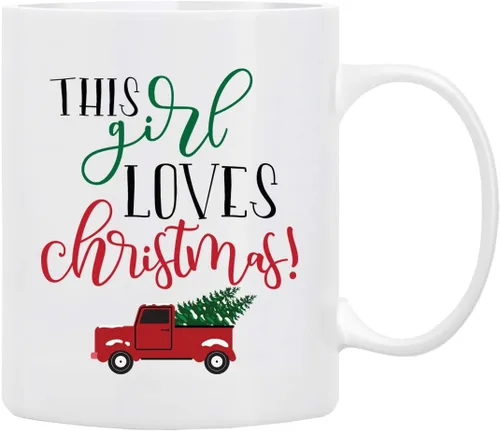 Vista 9 de BLUE RIBBON Taza de café navideña, '' Las calorías de Navidad no cuentan'', en caja decorativa, 11 onzas
