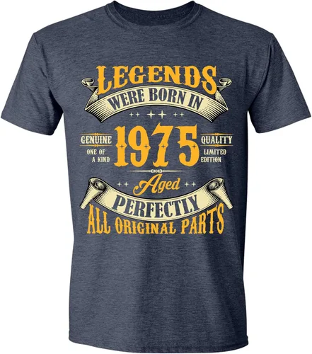 Vista 31 de Camiseta de cumpleaños para hombre, leyendas nacieron en 19XX, camiseta Negro