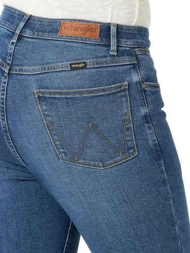 Vista 4 de Wrangler Jeans ajustados de talle alto para mujer