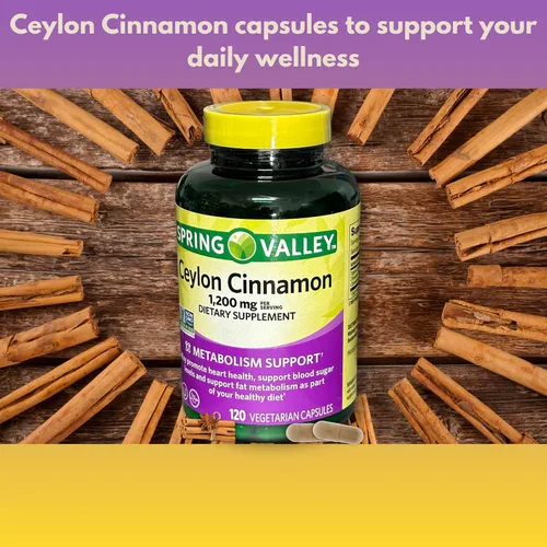 Vista 3 de Ceilán Canela-(cinnamomum verum) Cápsulas 1200mg 120ct (Paquete de 1)