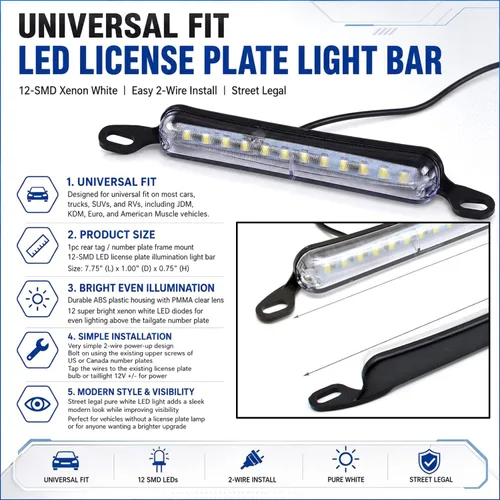 Vista 2 de Lámpara LED de placa con enrosque universal de 12v, blanco xenón