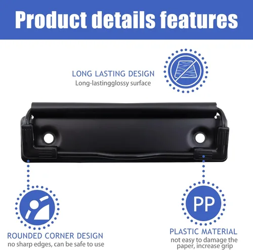 Vista 3 de Clips montables resistentes para portapapeles de metal a granel, abrazaderas de portapapeles para archivos de oficina de enfermeras, manualidades