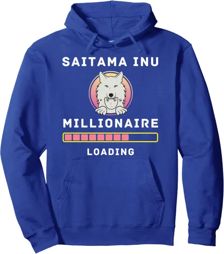 Vista 3 de Sudadera con capucha Saitama Inu Millionaire Loading Crypto Blockchain