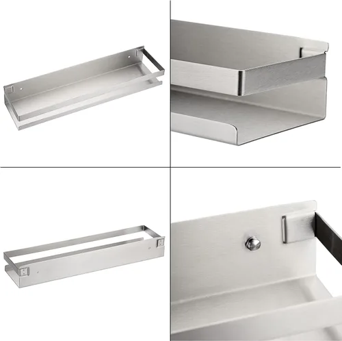 Vista 4 de OwnMy 2 estantes de ducha de 16 pulgadas para baño, estantes de ducha de acero inoxidable, estantes organizadores de cocina de metal, estantes
