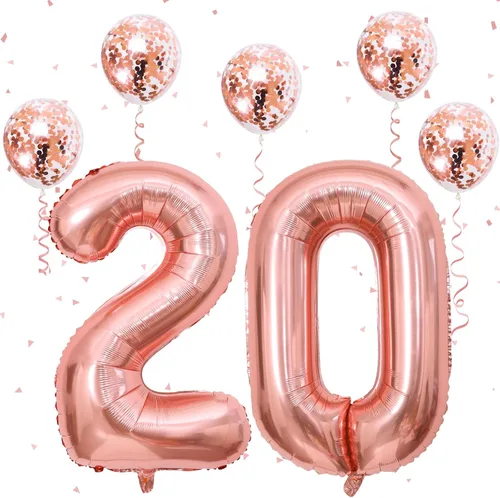 Vista 15 de Decoraciones de cumpleaños número 18 para niños y niñas, globo de aluminio con el número 18 de 40 pulgadas, globos de látex negros y metálicos
