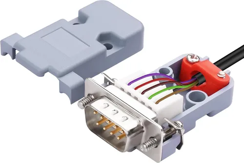 Vista 6 de YAODHAOD DB9 Breakout Conector sin soldadura, adaptador serie macho 9PIN RS232 a conector terminal módulo de señal con funda, destornillador