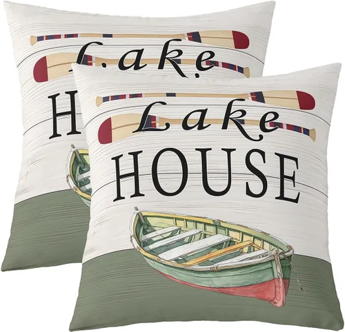 Vista 11 de Erosebridal American Flag Cushion Cases 16x16 Inch Set of 2 Army Green Camo Throw Pillow Covers Bear Claw Hunting Theme Pillow Covers Camoflage