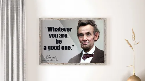 Vista 8 de Abraham Lincoln - Póster inspirador motivacional para el aula, mentalidad de crecimiento, maestros, recuerdos históricos, decoración educativa