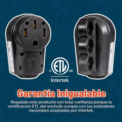 Vista 6 de True Mods NEMA 14-50R 125/250V 50A Cable de alimentación RV hembra de reemplazo con conector de toma para cable de 6/3 + 8/1 AWG de 4 hilos