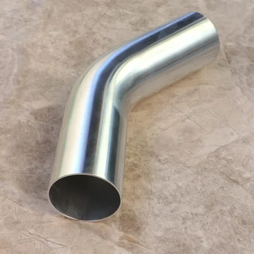 Vista 5 de 1" (25mm) OD 45 Grados Tubo de Codo de Aluminio, Tubo Intercooler, Tubo de Toma de Aire, Radio 1.5D, Tubo de Aleación de Aluminio, Alto Pulido