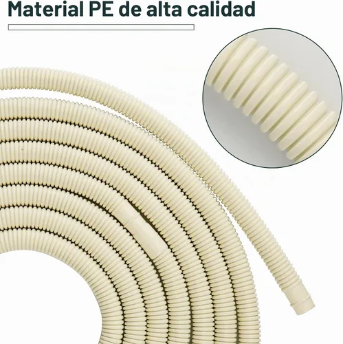 Vista 4 de Flehomo Manguera de drenaje universal de 50 pies para sistemas de bomba de calor de aire acondicionado mini split, tubo de drenaje de aire