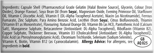 Vista 3 de Wellwoman Vitabiotics Advanced Fórmula de vitaminas y minerales con aceites de onagra y flor de mar, 30 cápsulas