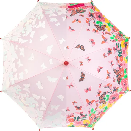 Vista 15 de Stephen Joseph Kids' Color Changing Wet Dry Umbrella, Water reacting, Pinch Free Umbrellas for Rain Children's Umbrella, BUTTERFLY, 23"X29