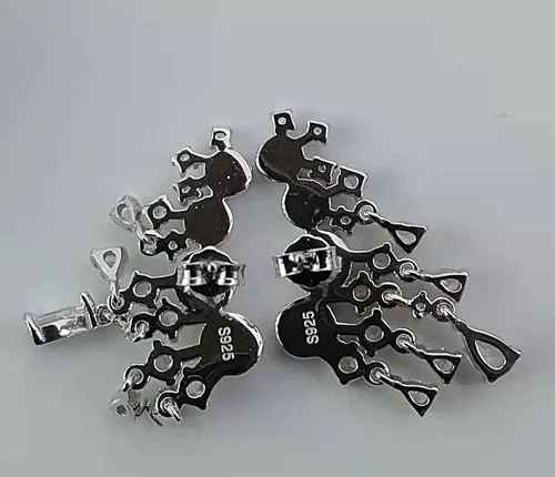 Vista 5 de Tingle Alexandrite Stud Pendientes de plata de ley para mujer, pendientes de plata de ley con ópalo de oruga