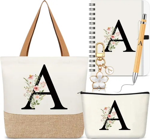 Vista 13 de Talltalk 5 piezas de bolsas de mano con iniciales, regalos para mujer Beige