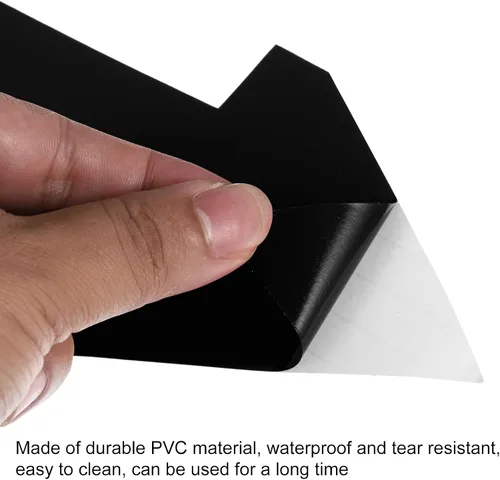 Vista 4 de PATIKIL Adhesivo de flecha de 12 x 6 pulgadas, 24 piezas de PVC removibles autoadhesivas impermeables para piso, letrero de flecha para Negro