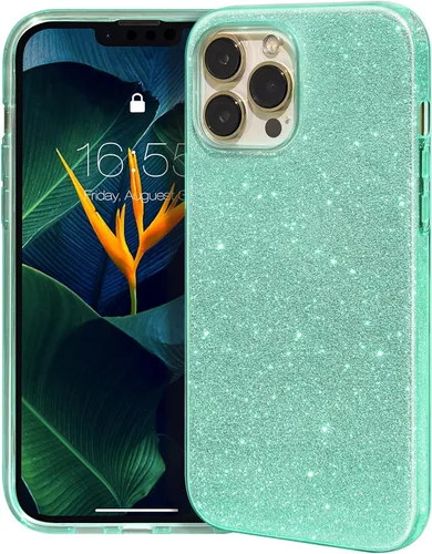 Vista 15 de MATEPROX - Funda compatible con iPhone Air de 6.5' [2025], carcasa protectora de 3 capas con purpurina brillante y tendencia, anti-arañazos y a