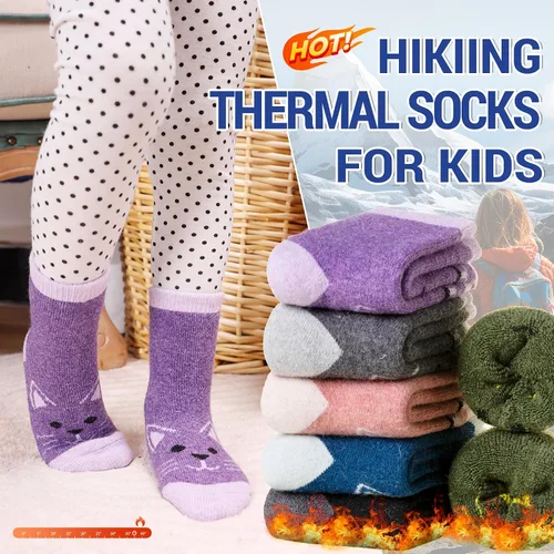 Vista 20 de Eocom 6 pares de calcetines de invierno cálidos de lana para niños y niñas