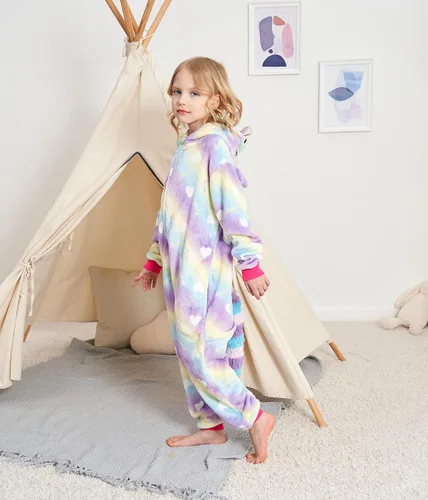 Vista 5 de Pijama de una pieza de unicornio para niños, disfraz de Halloween