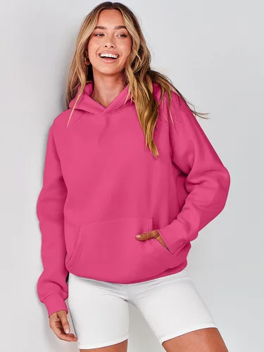 Vista 11 de ANRABESS - Sudaderas con capucha para mujer, sobre talla, de vellón de manga larga, modelo de 2024, para otoño