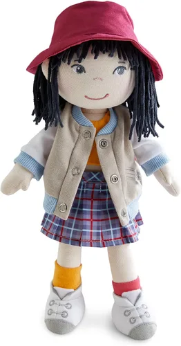 Vista 4 de HABA Muñeca Annelie suave de 12 pulgadas con pelo rubio, cara bordada Annelie/Cabello rubio