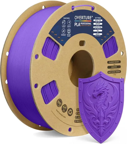 Vista 50 de Overture PLA Plus (PLA+) Filamento de 1/16 pulgadas, dureza mejorada con rollo PLA, con superficie de construcción 3D de 7.87 × 7.87 pulgadas, PLA