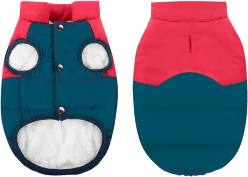 Vista 9 de ASENKU Abrigo de invierno para perro, resistente al viento, chaqueta de forro polar impermeable, ropa para mascotas para perros pequeños, medianos