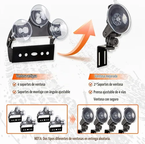 Vista 5 de Barra de luz estroboscópica de emergencia 2 en 1, 21 patrones de flash, amarillo/blanco, de prevención de tráfico, de advertencia, para parabrisas