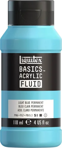 Vista 16 de Liquitex BASICS - Pintura acrílica fluida, botella de 4 onzas, tono permanente carmesí lizarina Super Versatile, Fine Art Pigments; Fluid