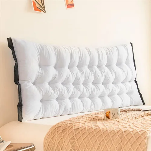 Vista 10 de Almohada para Cabecero Tapizada Montada en Pared para Dormitorio, Almohada Grande de Cabecero con Respaldo, Soporte de Posicionamiento, Almohada