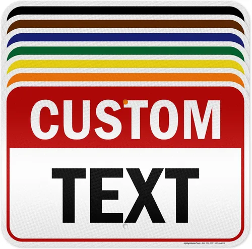Vista 24 de Cartel personalizado, cartel personalizado para negocios, uso en interiores/exteriores. 7x10 pulgadas, aluminio 0.040 libre de óxido, resistente a