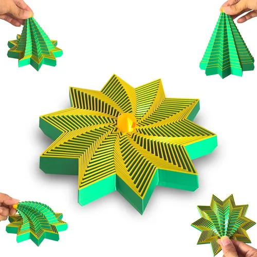 Vista 11 de Juguete fractal de copo de nieve, juguete de escritorio ejecutivo impreso en 3D, perfecto para aliviar el estrés, la irritabilidad y la relajación