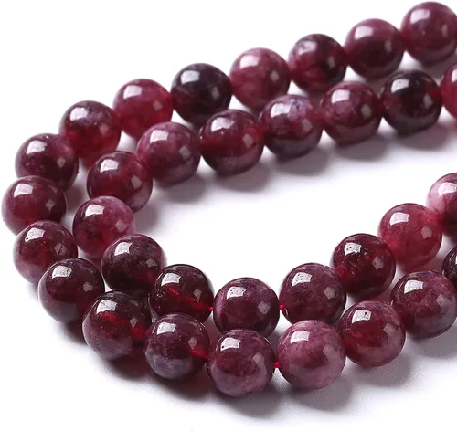 Vista 58 de 100 cuentas de piedra multicolor natural de 0.236 pulgadas (0.236 in), cuentas espaciadoras sueltas redondas para hacer pulseras, collares, aretes