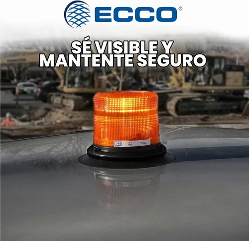 Vista 5 de ECCO 7965A Faro de luz LED: Pulse II, perfil bajo, 12-24V CC, 11 patrones de destellos, ámbar