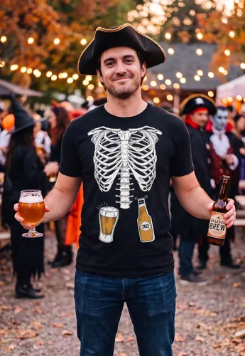 Vista 3 de Tstars Camisa de Halloween de calabaza para hombre, camiseta gráfica de cara de Jack-O'-Lantern, regalo divertido para fiestas de Halloween Negro