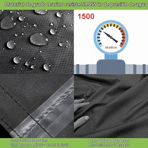 Vista 7 de YIXIN Funda impermeable de automóvil para Jeep Compass 2007-2026, fundas 210T, ajuste personalizado, correa 100% impermeable a prueba de viento
