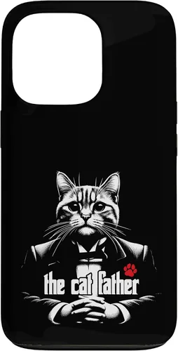 Vista 10 de The Catfather Fathersday Funny Gifts Best Birthday Cat Dad Case for iPhone 16