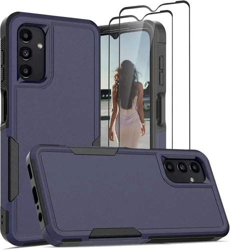 Vista 50 de Jeylly Funda compatible con Samsung Galaxy A12, Samsung Galaxy A12 con protector de pantalla de vidrio templado, protección contra caídas de grado
