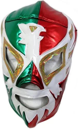 Vista 3 de Leos Imports La máscara mexicana de Lucha Libre se adapta tanto a adultos como a jóvenes. Elige luchador y color. Diseño auténtico, fabricado