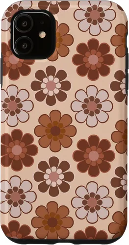 Vista 8 de 70s Retro Floral Pattern in Brown, Tan and Camel Case for iPhone 17