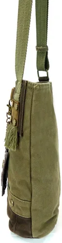 Vista 3 de Chala Patch - Bolso cruzado para mujer color oliva, talla única
