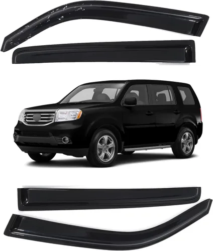 Vista 165 de Viseras para ventanas para Mazda 3 Sedán 4 puertas 2004 2005 2006 2007 2008 2009 estilo JDM Mugen, deflector de viento, protector solar y de lluvia