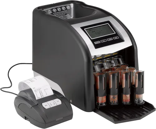 Vista 8 de Royal Sovereign Contador/clasificador eléctrico de monedas de 4 filas con tecnología patentada antiatascos y pantalla de conteo digital (FS-44N)
