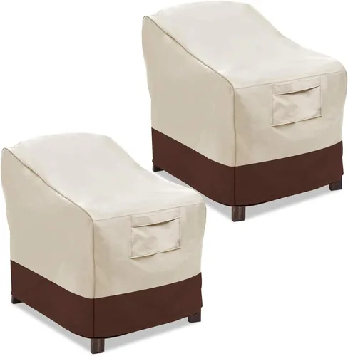 Vista 18 de Vailge Funda de sofá biplaza para banco de patio de 2 plazas, 100% impermeable, funda para muebles de patio con ventilación de aire, tamaño S beige
