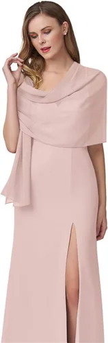 Vista 16 de Chales de gasa para mujer, bufandas para dama de honor, boda, noche, graduación, fiesta, ocasiones especiales, vestidos de 90 x 20 pulgadas