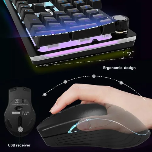 Vista 10 de NPET S21PRO Wireless Gaming Keyboard & Mouse Combo for PC Gamers